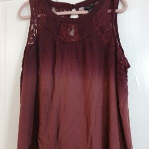 Signature Studio Burgundy Lace Blouse